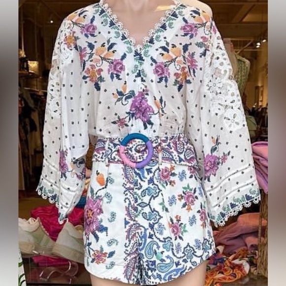 Farm Rio Romantic bandana bodysuit and shorts set - Picture 4 of 7